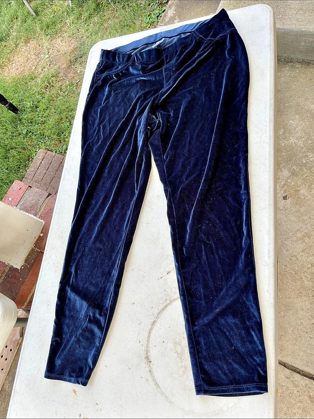 5 for $25 Time and Tru Velvet Pull-On Pants Skinny Blue XL